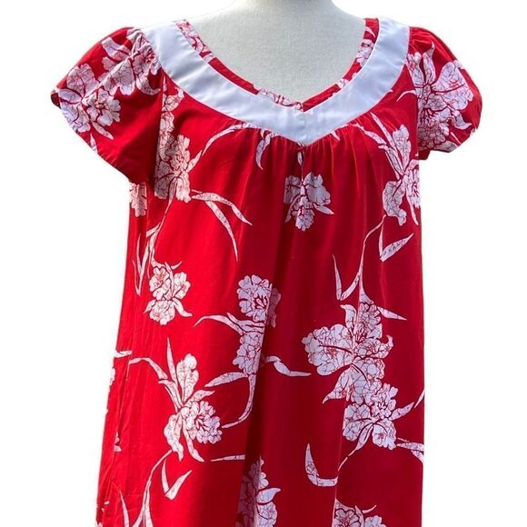 Vintage Hilo Hattie Womens Hawaiian Maxi Dress Mu Mu Loungewear Porch Dress - Picture 3 of 12